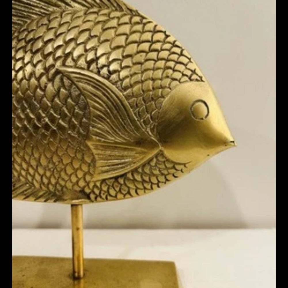 Vintage Rosenthal Netter Hollywood Regency Gold Brass Fish Sculpture MCM - Picture 4 of 7